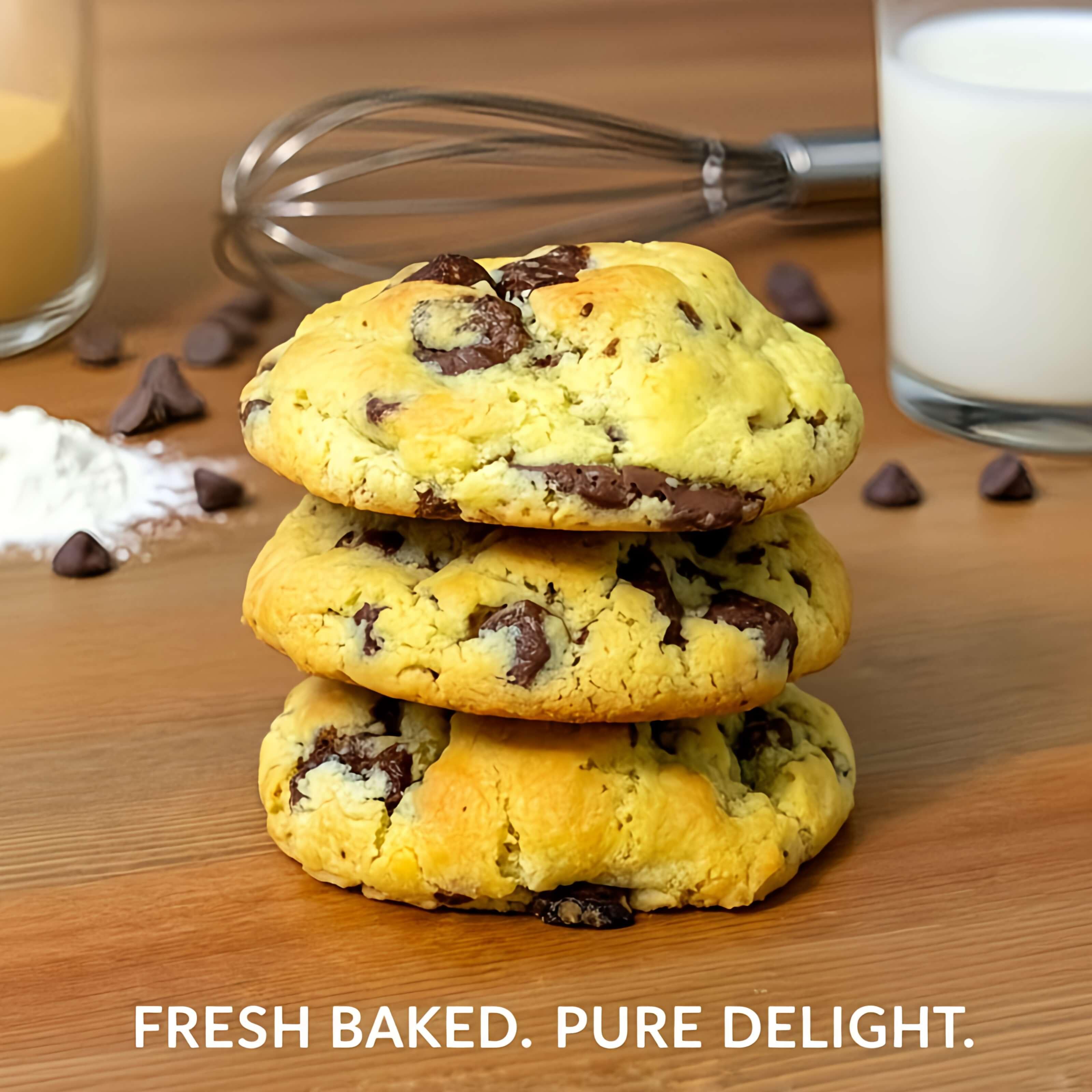 Rustic chocolate chip cookies