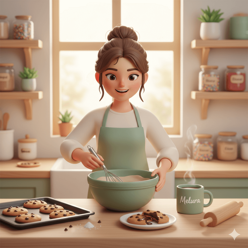 Melura bakes: cozy cookie & honey-cake scene